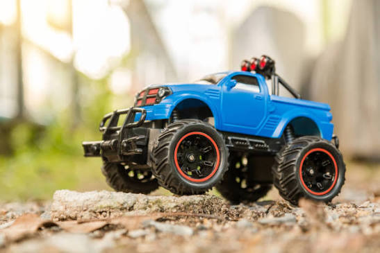 A blue color R/C truck