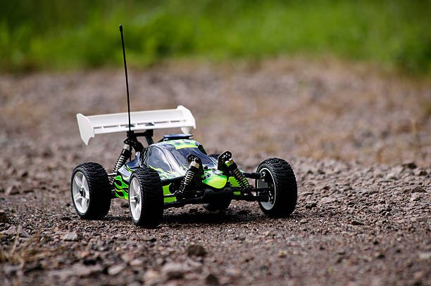 Radio Controlled Car on Gravel Track Ready to Race.